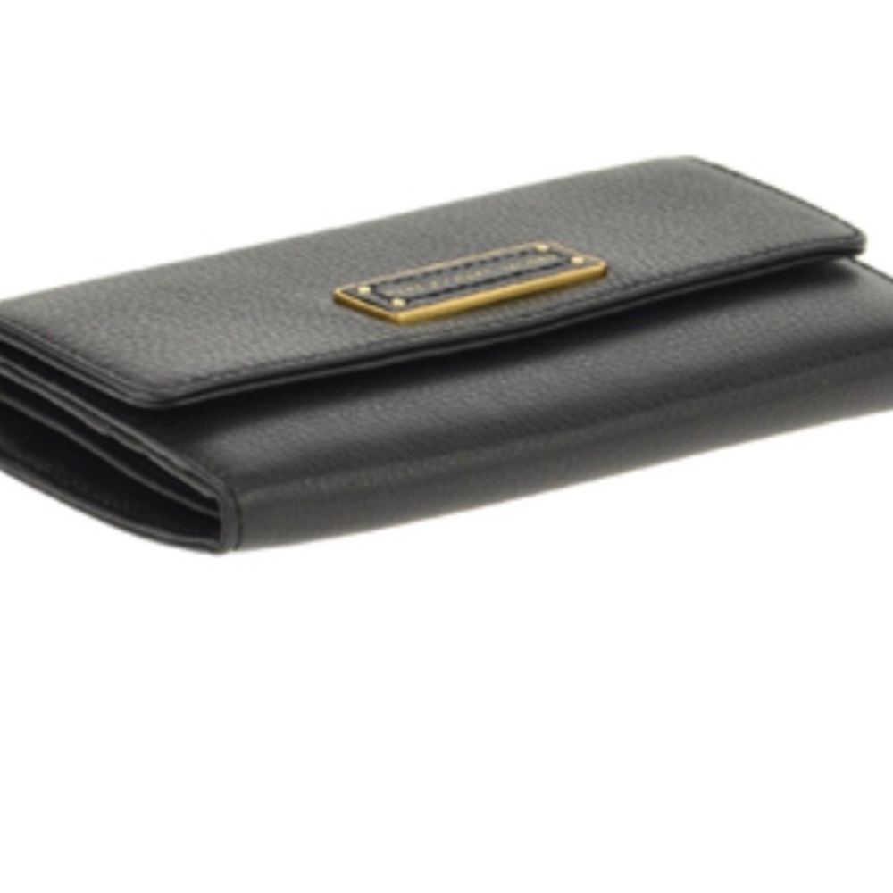 Marc by Marc Jacobs Black Leather Trifold Wallet